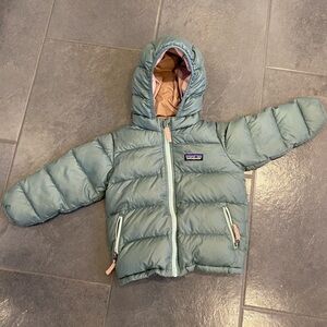 2T Girls Patagonia hooded down jacket in good condition!